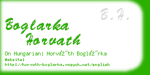 boglarka horvath business card